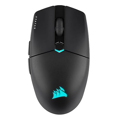 Corsair KATAR Elite Wireless Gaming Mouse - Ultra Lightweight, Marksman 26,000 DPI Optical Sensor, Sub-1ms Slipstream Wireless Connection, Up to 110 Hours of Rechargeable Battery Life - Black