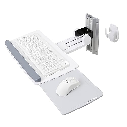 Ergotron – Neo-Flex Keyboard Wall Mount, Adjustable Keyboard Tray – White