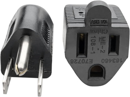 Tripp Lite P022-006 Standard Power Extension Cord Cable 18 AWG 120V/10A NEMA 5-15R to NEMA 5-15P Black 6' 6'