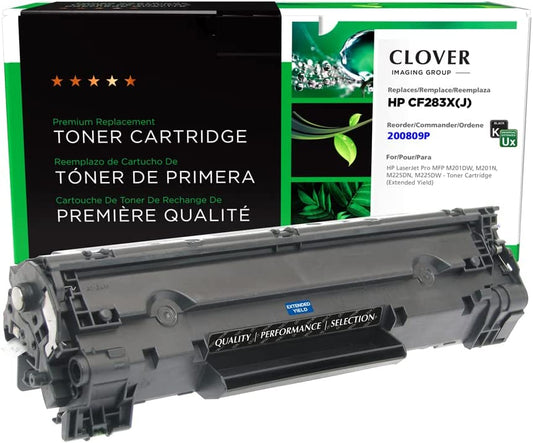 Clover imaging group Clover Remanufactured Toner Cartridge for HP 83X Extended Yield CF283X(J) | Black