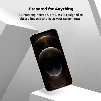 Belkin ScreenForce UltraGlass iPhone 12 Pro Max, Privacy Antimicrobial-Treated Screen Protector with Easy Align Tray for Bubble Free, Convenient Installation iPhone 12 Pro Max Privacy UltraGlass