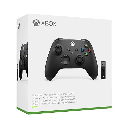 Xbox Wireless Controller + Wireless Adapter for Windows - Xbox Series X|S, Xbox One, and Windows Devices - Carbon Black Wireless Controllers + Wireless Adapter