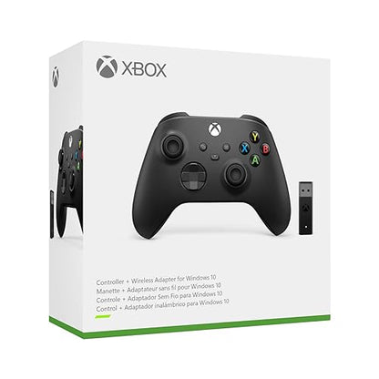 Xbox Wireless Controller + Wireless Adapter for Windows - Xbox Series X|S, Xbox One, and Windows Devices - Carbon Black Wireless Controllers + Wireless Adapter