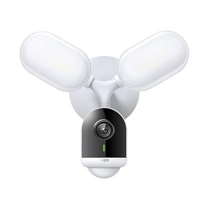 Tapo TP-Link Smart Outdoor Security Floodlight Camera, Wired, 2800 Lumens, 270° Motion-Activated, 2K QHD, No Subscription Required, Works w/Alexa & Google Assistant, Smart AI Detection, C720