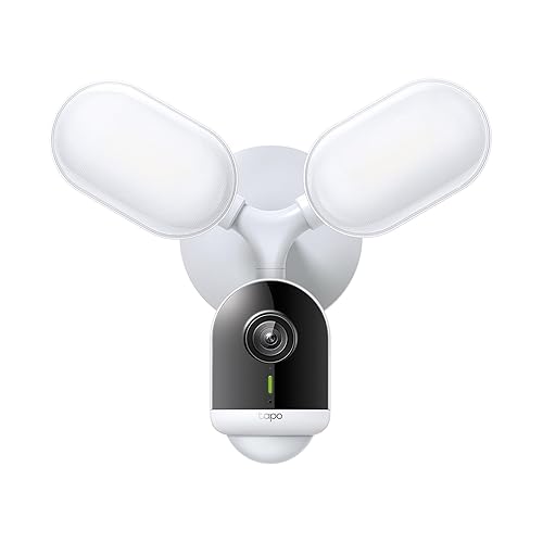 Tapo TP-Link Smart Outdoor Security Floodlight Camera, Wired, 2800 Lumens, 270° Motion-Activated, 2K QHD, No Subscription Required, Works w/Alexa & Google Assistant, Smart AI Detection, C720