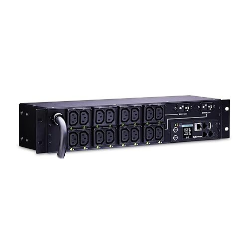 CyberPower PDU81007 Switched Metered-By-Outlet PDU, 200-240V/30A, 16 Outlets, 2U Rackmount