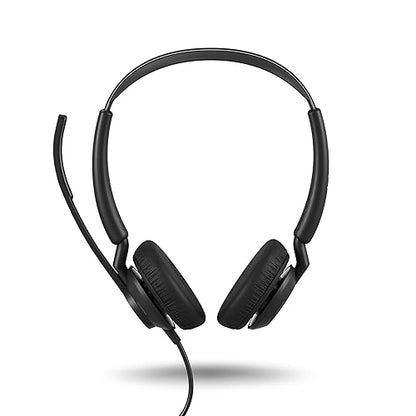 Jabra Engage 50 II Wired Stereo Headset - Noise-Cancelling 3-Mic Technology and USB-C Cable, Ultra-Lightweight - Works with All Leading Unified Communications Platforms Such as Zoom & Unify - Black Stereo UC (USB-C)