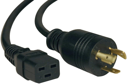Tripp Lite Heavy-Duty Power Cord for Servers 20A, 12AWG (IEC-320-C19 to NEMA L5-20P) 10-ft.(P045-010)