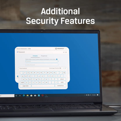Kingston Ironkey Locker+ 50 32GB Encrypted USB Flash Drive | USB 3.2 Gen 1 | XTS-AES Protection | Multi-Password Security Options | Automatic Cloud Backup | Metal Casing | IKLP50/32GB