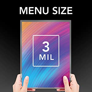Swingline GBC Thermal Laminating Sheets/Pouches, Menu Size, 3 Mil, EZUse, 100-Count, Clear 3 mil Menu
