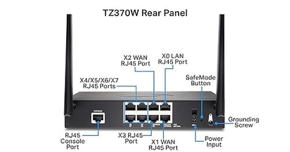 SonicWall TZ370 Wireless AC Secure Upgrade Plus 2 YR Advanced Edition (02-SSC-6834) 2YR Advanced Edition