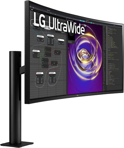 Lg 34WP88CN-B.AUS 34” Curved UltraWide Ergo QHD IPS HDR Monitor with USB Type C