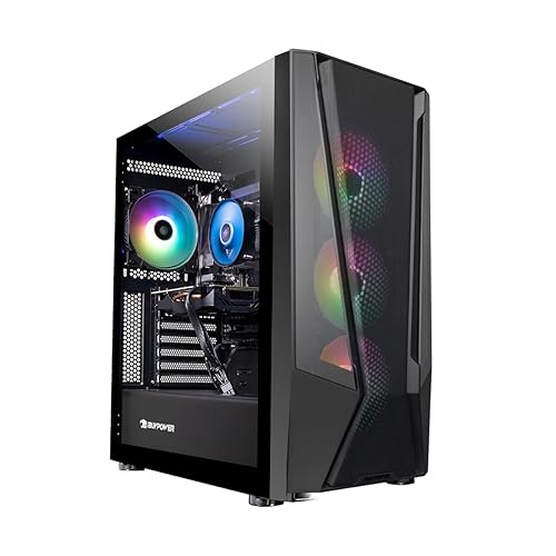 iBUYPOWER TraceMesh Gaming PC Computer Desktop TMA7N4601 (AMD Ryzen 7 5700, RTX 4060 8GB, 16GB DDR4 3200 (8x2), 1TB NVMe SSD, WiFi Ready, Windows 11 Home)
