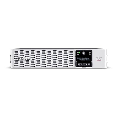 CyberPower PRL1500RT2UC Smart App Sinewave UPS Battery Backup and Surge Protector, 1500VA/1500W, 8 Outlets, 2U Rack/Tower, AVR, Lithium, UL Certified