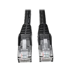 Tripp Lite Cat6 Gigabit Snagless Molded Patch Cable (RJ45 M/M) - Black, 25-ft.(N201-025-BK) 25-ft. Black