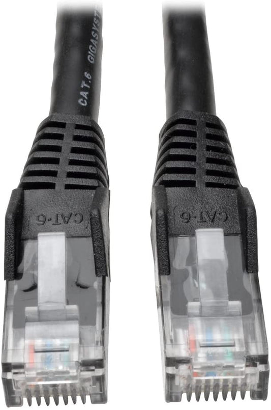 Tripp Lite Cat6 Gigabit Snagless Molded Patch Cable (RJ45 M/M) - Black, 10-ft.(N201-010-BK) 10-ft. Black