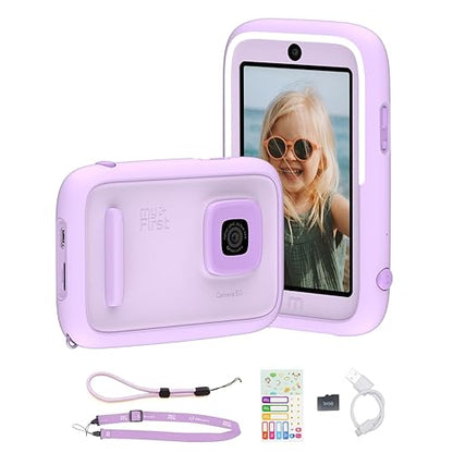myFirst New AI Editor Camera for Kids Camera 50 Kids' Digital Camera 20MP Photos 1080P Video, Front & Selfie Lens Christmas Birthday Gifts for Boys & Girls Ages 4-15 Portable Travel Camera (Purple)