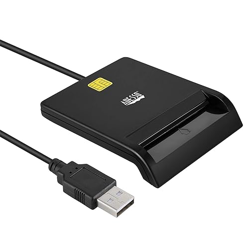 Adesso SCR-100 Smart ID Credit Card Reader,Black 1 Count (Pack of 1)