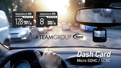 TEAMGROUP Dash Card 64GB for Dash Cam MicroSDXC UHS-I U1 High Compatibility Flash Memory Card with Adapter for Outdoor, Sports, Full HD Shooting TDUSDX64GUHS03