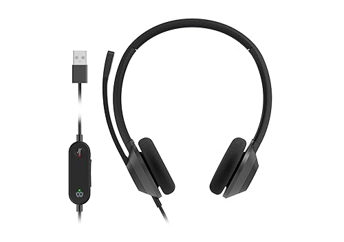 Cisco Headset 322 USB, Wired Dual On-Ear Headphones, Webex Controller with USB-A, Carbon Black (HS-W-322-C-USB) 322 Binaural type (Type-A connection)