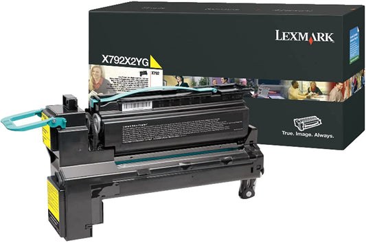 Lexmark Extra High Yield Yellow Toner Cartridge, 20000 Yield, for Use in Model X792/XS796 (X792X2YG)