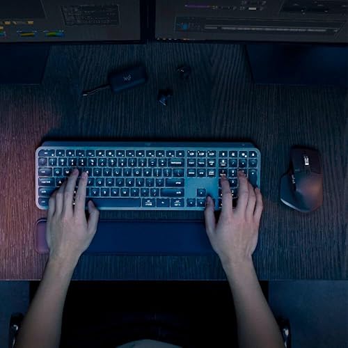 Logitech MX Keys S Combo - Performance Wireless Keyboard and Mouse with Palm Rest