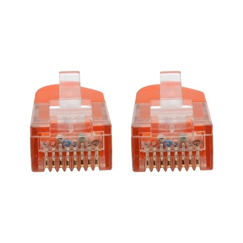Tripp Lite N200-100-or Cat6 Cat5e Gigabit Molded Patch Cable RJ45 M/M 550Mhz Orange 100' 100' 100 ft. Orange