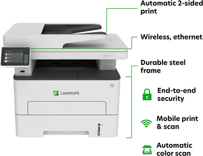 Lexmark MB2236i Multifunction Wireless Monochrome Laser Printer with A 2.8 Inch Color Touch Screen, Standard Two-Sided Printing, Cloud Fax Capability (18M0751)