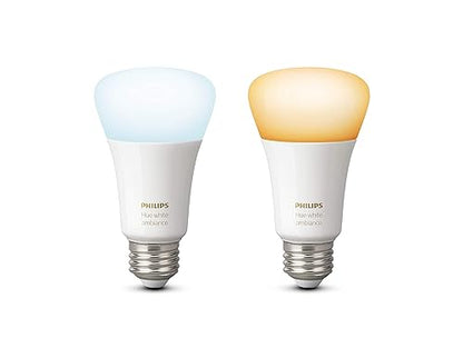 Philips Hue White Ambiance A19 2 Pack with Bluetooth