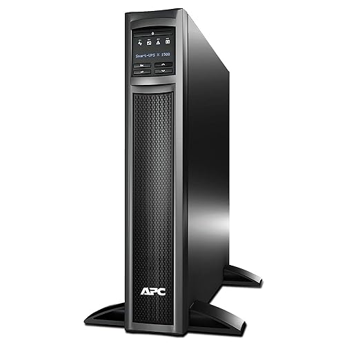 APC Network UPS, 1500VA Smart-UPS Sine Wave UPS with Extended Run Option, SMX1500RM2UCNC, Network Management Card, 2U Rackmount/Tower Convertible, Line-Interactive, 120V 1500VA Includes NMC