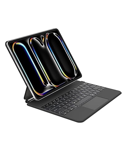 Belkin Pro Keyboard Case w/Magnetic Stand, Backlit Bluetooth Keyboard, Multi-Gesture Controls, Magnetic Apple Pencil Storage Compatibility, & Multimedia Keys for iPad Pro 13" (M4) - Black
