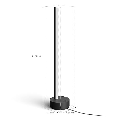 Philips Hue Signe Smart Table Lamp, Black - White and Color Ambiance LED Color-Changing Light - 1 Pack - Control with Hue App - Works with Alexa, Google Assistant, and Apple Homekit