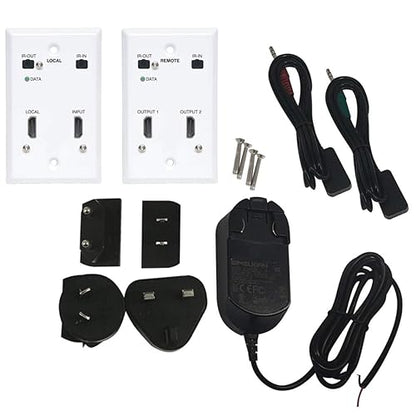 Tripp Lite HDMI Over Cat6 Extender Kit Wallplate Trans/Rec Dual Output 4K (B127A-2A1-FHFH)
