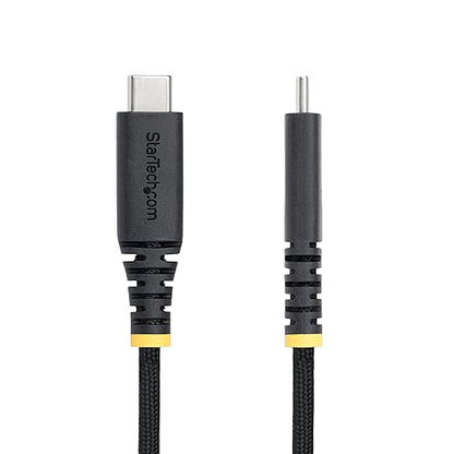 StarTech.com 6.6ft (2m) USB-C Charging Cable, Side Screw Locking, 240W (5A) PD EPR, Dual-Layer Silicone/Braided Jacket, Laptop Charger Cord, USB-IF Certified