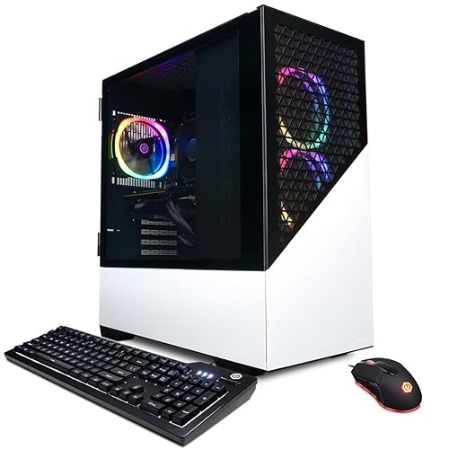 CyberpowerPC Gamer Master Gaming Desktop Computer, AMD Ryzen 7 7700 3.8GHz, 32GB RAM, 2TB SSD, NVIDIA GeForce RTX 4060 Ti 16GB, Windows 11 Home, White