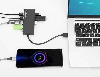 Manhattan 7-Port USB Hub A Male A Female 5Gbit/s Black