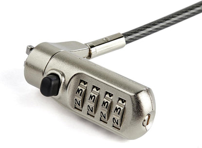 StarTech.com 6ft (2m) Laptop Cable Lock - Nano Slot Compatible 4 Digit Combination Security Cable Lock - Serialized Anti-Theft Vinyl Coated Steel Cable Lock for Nano Slot Computer/Device (LTLOCKNANO)