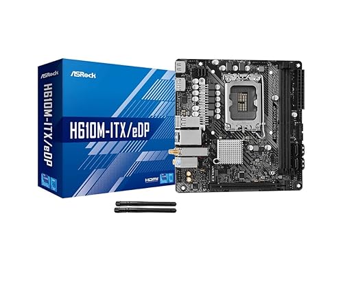 Asrock H610M ITX/eDP Intel H610 LGA 1700 Mini ITX DDR4 Motherboard
