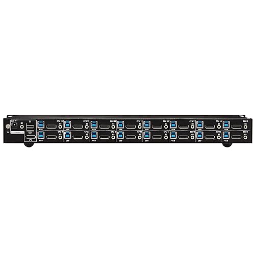 Tripp Lite DisplayPort/USB KVM Switch 16-Port Audio/Video 4K 60Hz 1URM (B024-DPU16) DisplayPort 16-Port