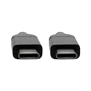 Tripp Lite USB 2.0 USB C Hi-Speed Cable w/ 5A Rating 20V M/M USB Type C USB-C Charging 3ft 3' (U040-003-C-5A) , black
