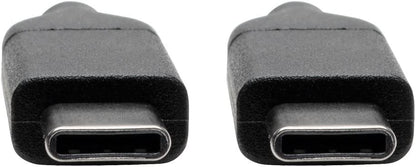 Tripp Lite USB 2.0 USB C Hi-Speed Cable w/ 5A Rating 20V M/M USB Type C USB-C Charging 6ft 6' (U040-006-C-5A),Black
