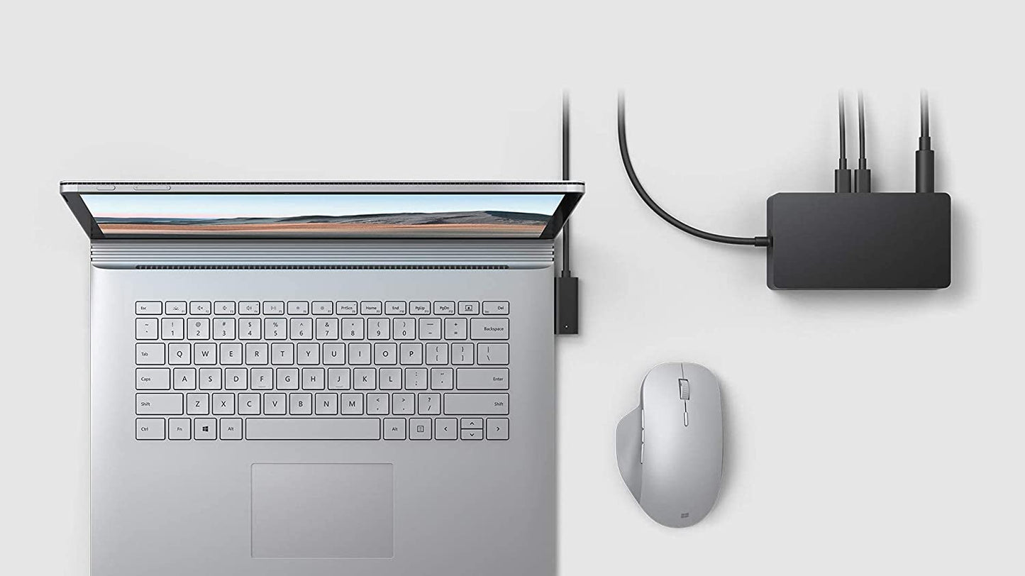 Microsoft Surface Dock 2 - for Notebook/Desktop PC/Smartphone/Monitor/Keyboard/Mouse - 199 W - 6 x USB Ports - Network (RJ-45) - Wired
