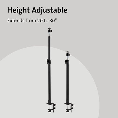 Kensington A1000 Telescoping C-Clamp Desktop Mount for Microphones, Webcams, Lights (K87654WW)