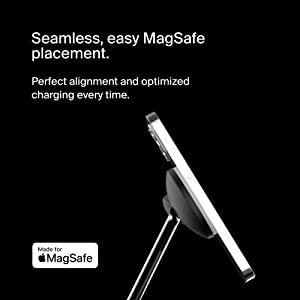 Belkin MagSafe 3-in-1 Wireless Charging Stand - 2ND GEN w/ 33% Faster Wireless Charging for Apple Watch - iPhone 14, 13 &amp; 12 series &amp; AirPods - MagSafe Charging Station For Multiple Devices - Black