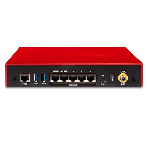 WatchGuard Firebox T45 Network Security/Firewall Appliance - Intrusion Prevention - 5 Port - 10/100/1000Base-T - Gigabit Ethernet - 3.94 Gbit/s Firewall Throughput - 5 x RJ-45