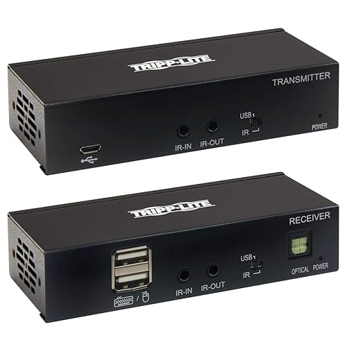 Tripp Lite HDMI Over Cat6 Extender Kit w KVM Support 4K60Hz USB/IR PoC TAA (B127A-1A1-BHBH)