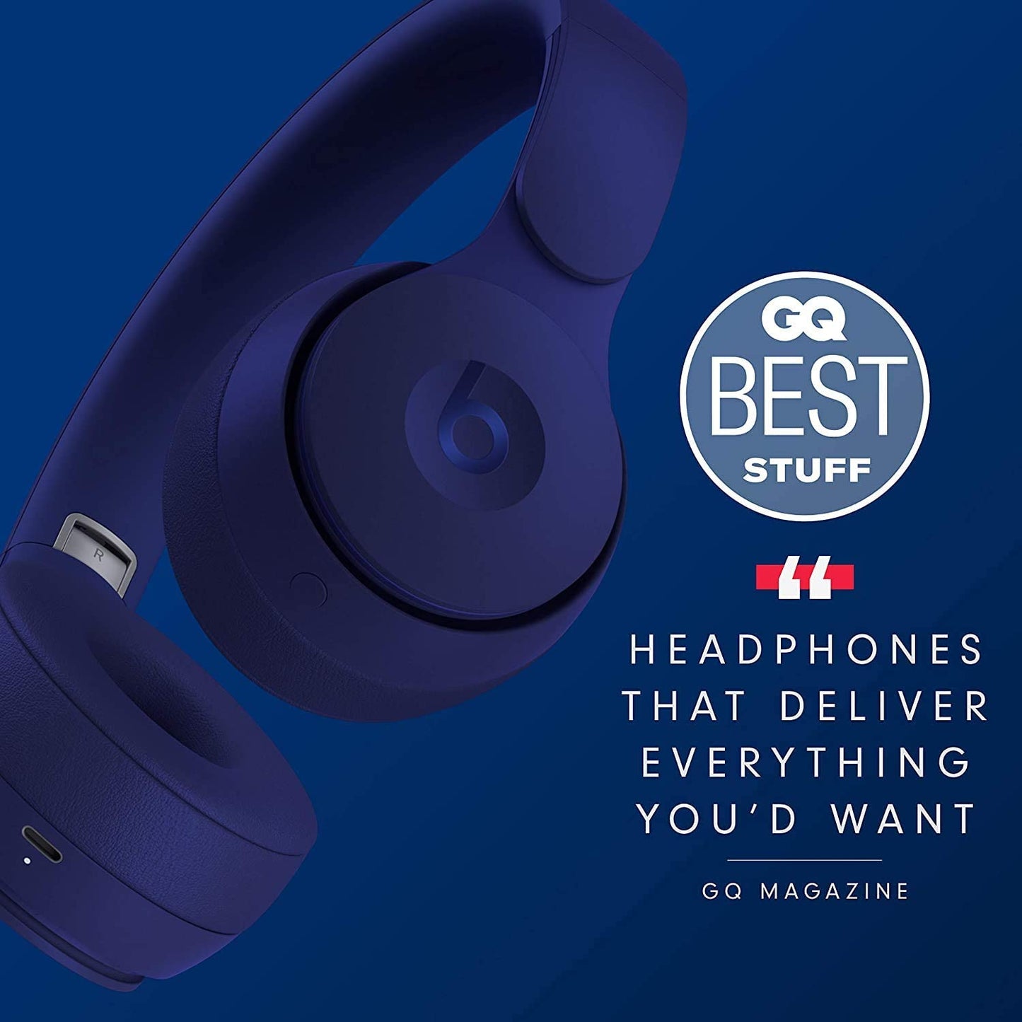 Beats Solo Pro Wireless Noise Cancelling On-Ear Headphones - Apple H1 Headphone Chip, Class 1 Bluetooth, Active Noise Cancelling, Transparency, 22 Hours of Listening Time - Dark Blue