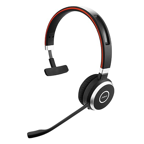Jabra Evolve 65 SE Mono Wireless Headset - Bluetooth Headset with Noise-Cancelling Microphone, Long-Lasting Battery, and Dual Connectivity - MS Teams Certified, Works with All Other Platforms - Black MS Teams Mono