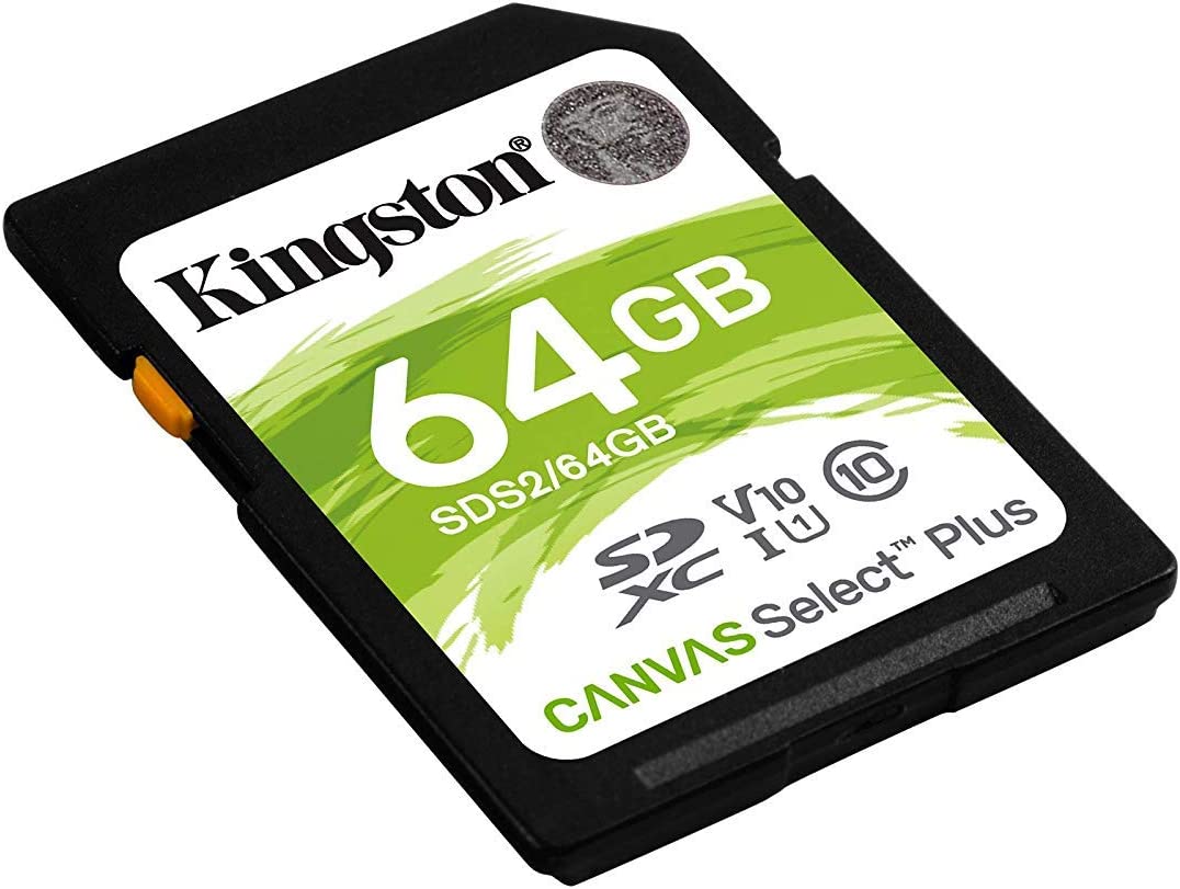 Kingston 64GB SDXC Canvas Select Plus 100R C10 UHS-I U1 V10 (SDS2/64GBCR)