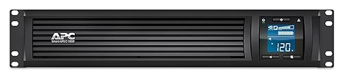 APC UPS 1000VA Smart-UPS with SmartConnect, Pure Sinewave UPS Battery Backup, Line Interactive, 120V Uninterruptible Power Supply, Rackmount UPS (SMC1000-2UC) 1000VA Rack Mount Smart-UPS